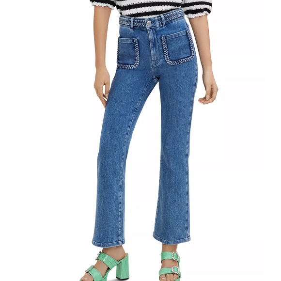 Maje Denim - Maje Platane Braided Trim Jeans